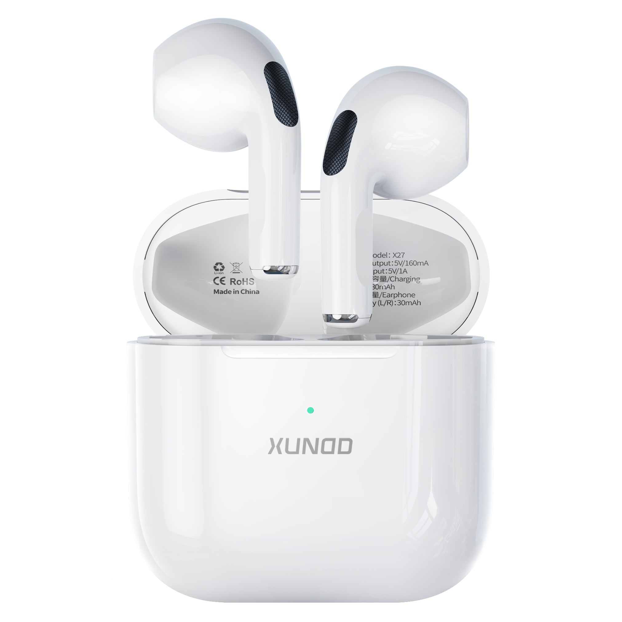 XUNDD X27 Wireless Earbuds TWS Half in-Ear Headsets Bluetooth 5.1 Headphones 40H Playtime XUNDD X27 Wireless Earbuds TWS Half in-Ear Headsets Bluetooth 5.1 Headphones 40H Playtime